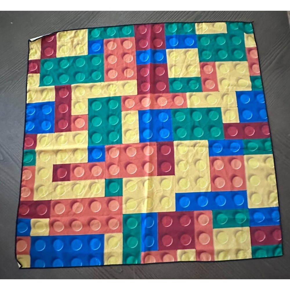 Colorful Lego Building Blocks Scarf Handkerchief 27'' Legoland